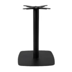 Boston Dining Height Table Base Large Square Radius Edges Black Side