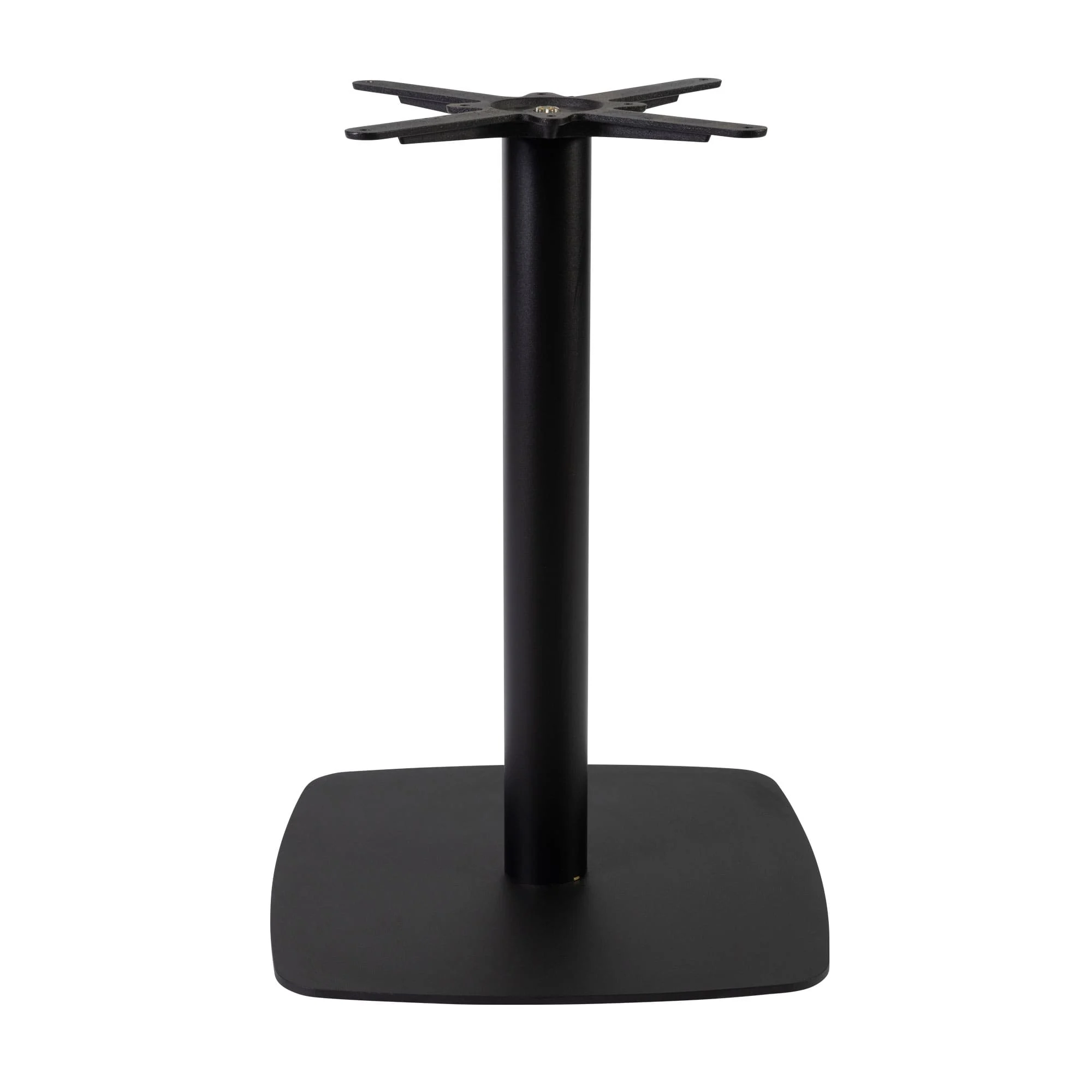 Boston Dining Height Table Base Large Square Radius Edges Black Side