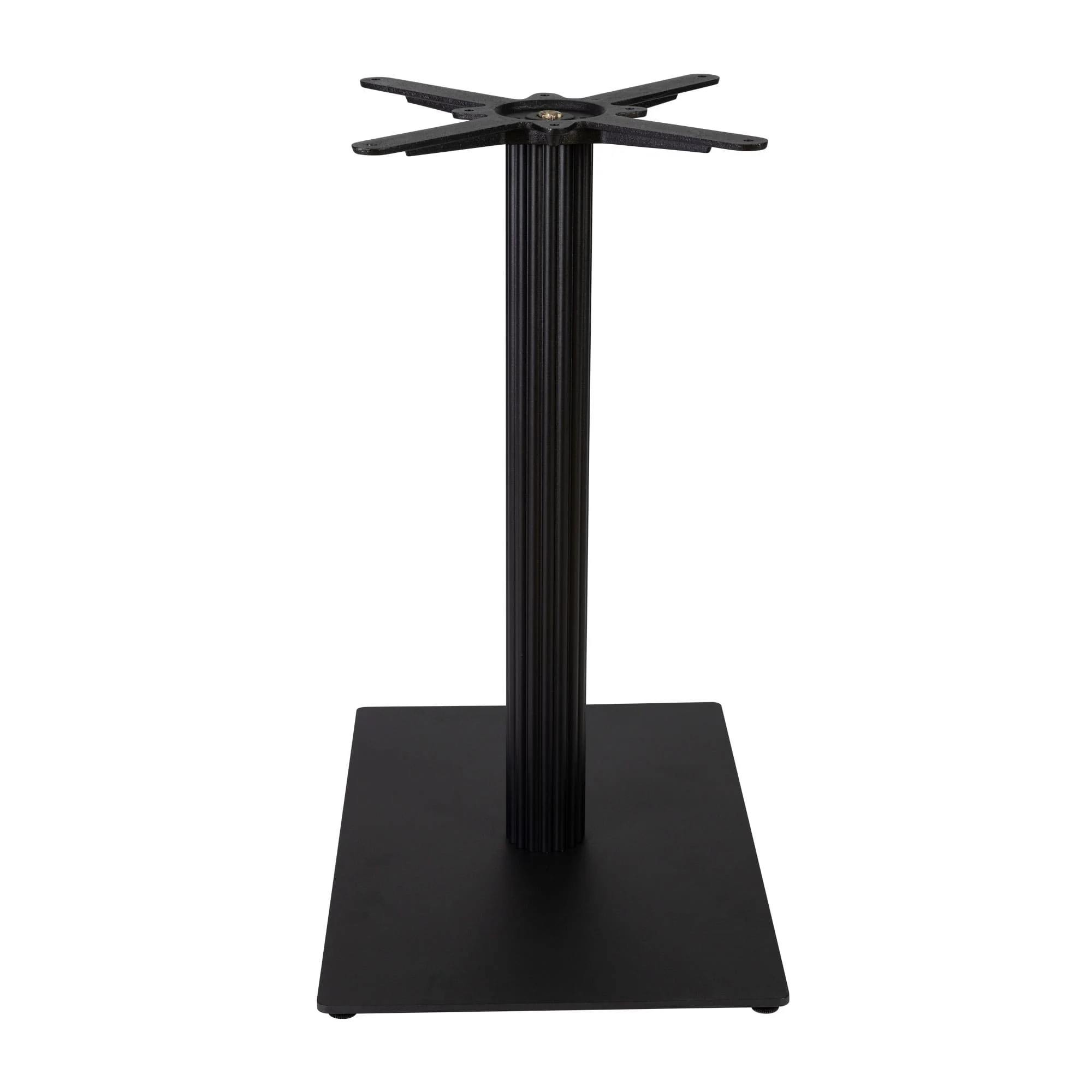 Boston Dining Height Table Base Small Rectangular Fluted Black Side