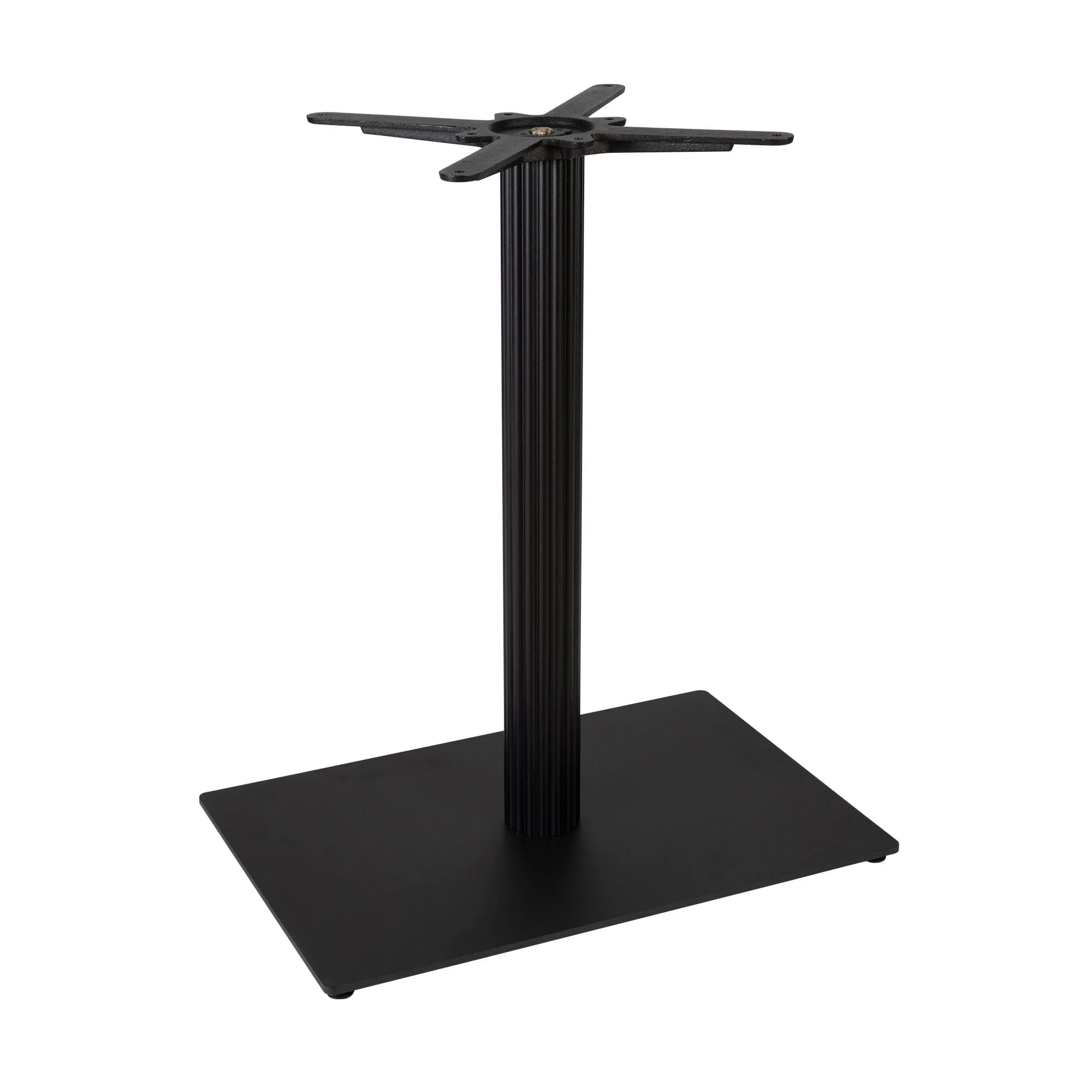 Boston Dining Height Table Base Small Rectangular Fluted Black