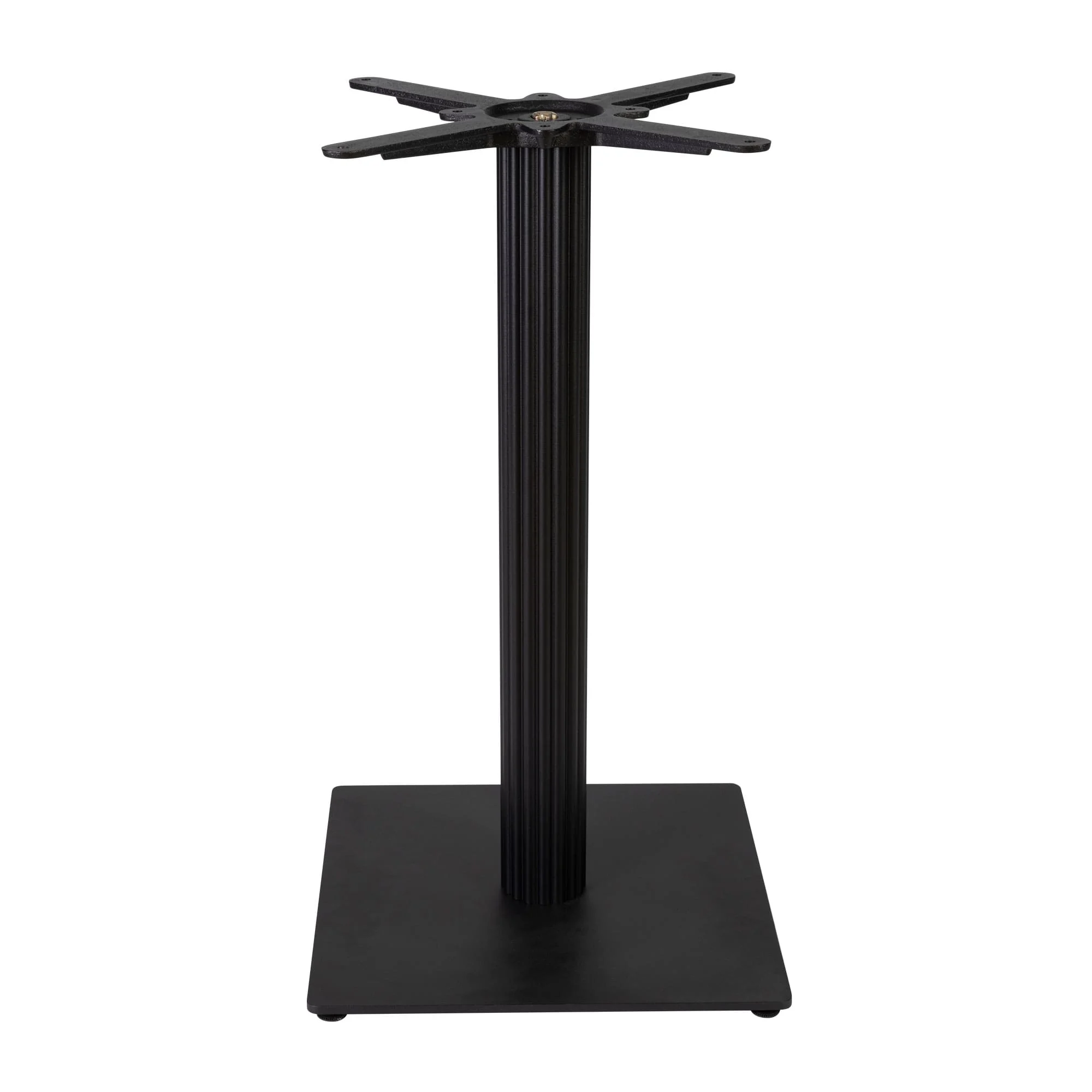 Boston Dining Height Table Base Small Square Fluted Black Side
