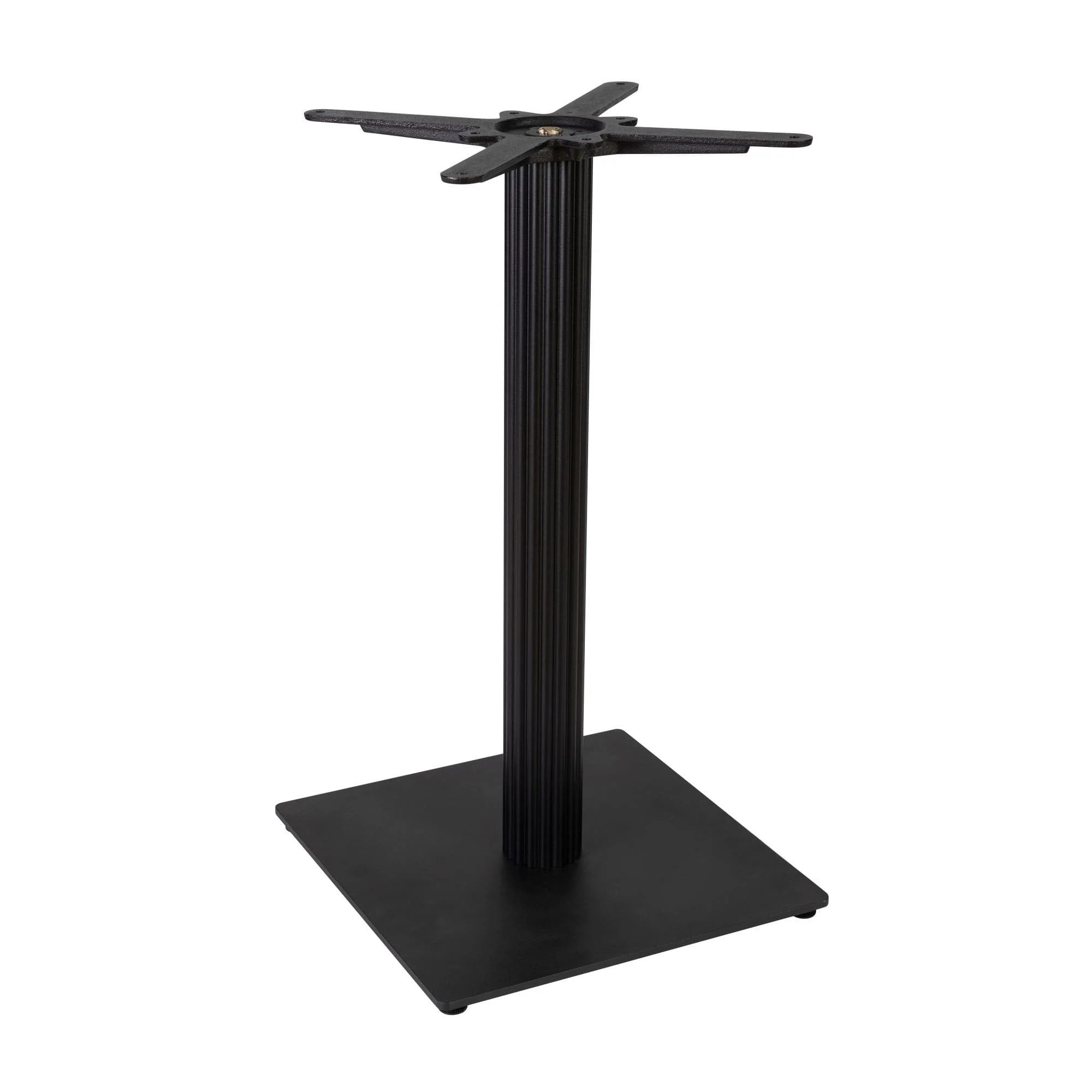Boston Dining Height Table Base Small Square Fluted Black