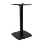 Boston Dining Height Table Base Small Square Radius Edges Black