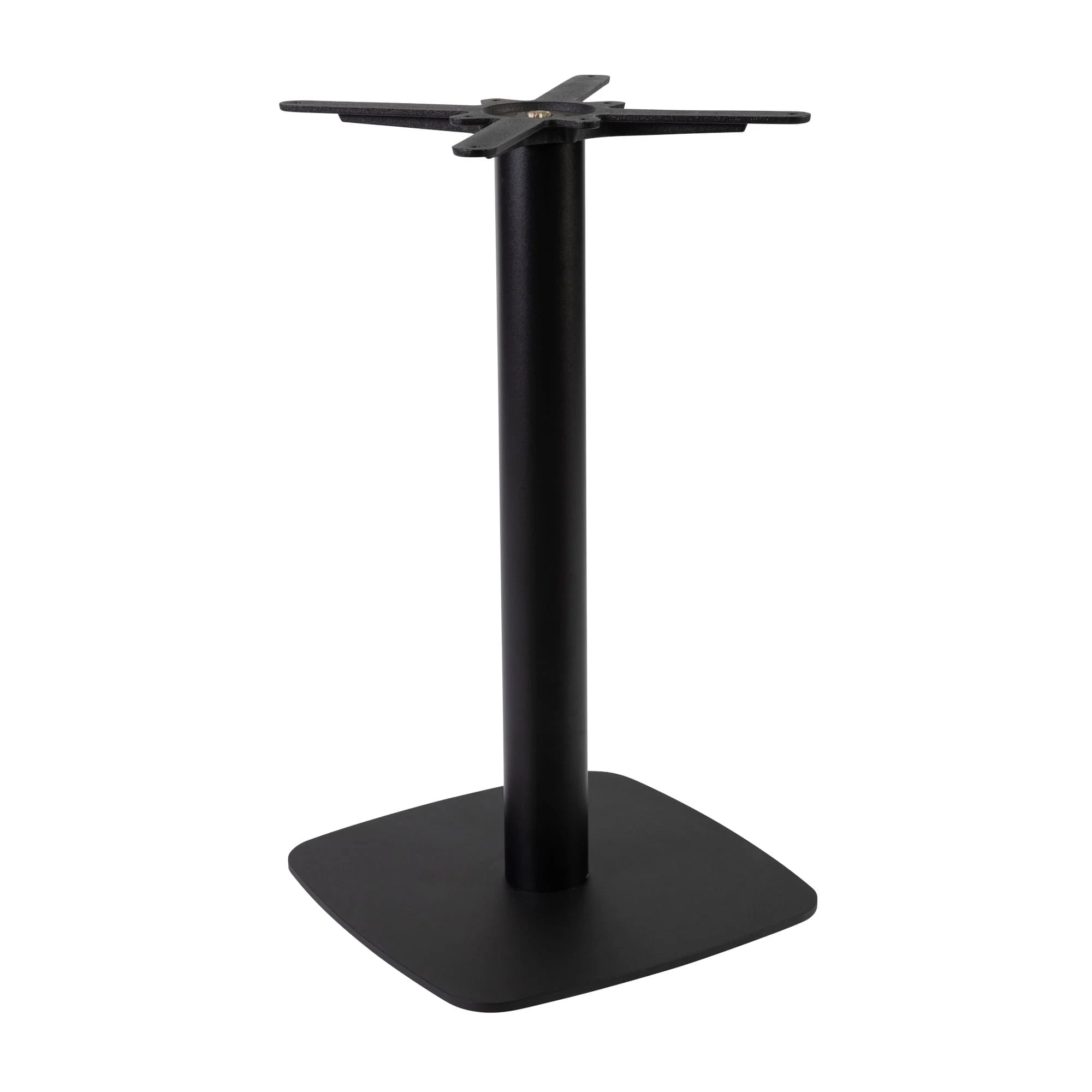 Boston Dining Height Table Base Small Square Radius Edges Black