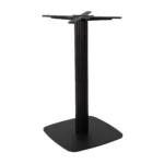 Boston Dining Height Table Base Small Square Radius Edges Fluted Black