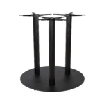 Boston Mid Height Table Base Extra Large Fluted Round Black