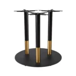Boston Mid Height Table Base Extra Large Round Black and Gold