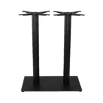 Boston Mid Height Table Base Large Rectangular Fluted Black Side