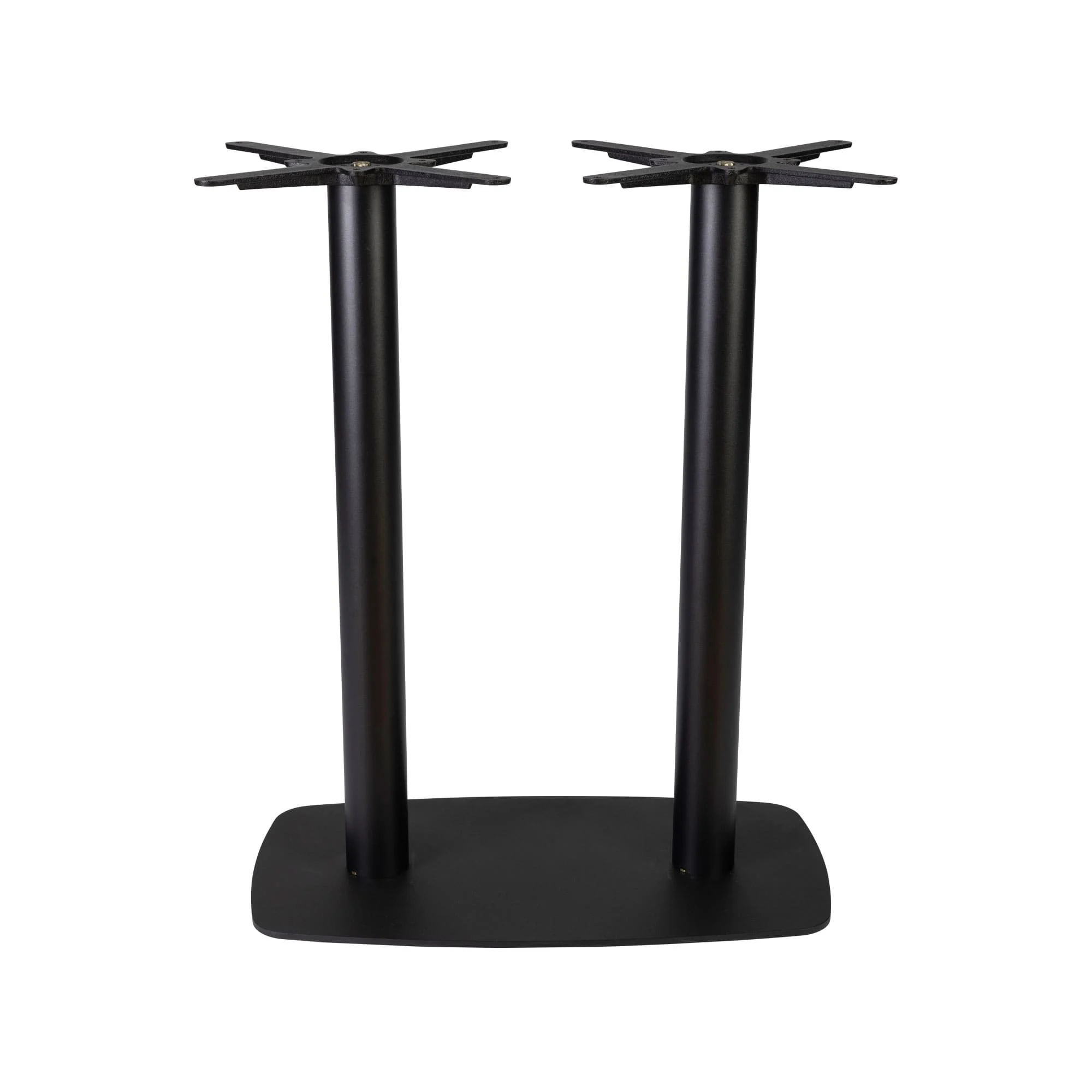 Boston Mid Height Table Base Large Rectangular Radius Edges Black Side