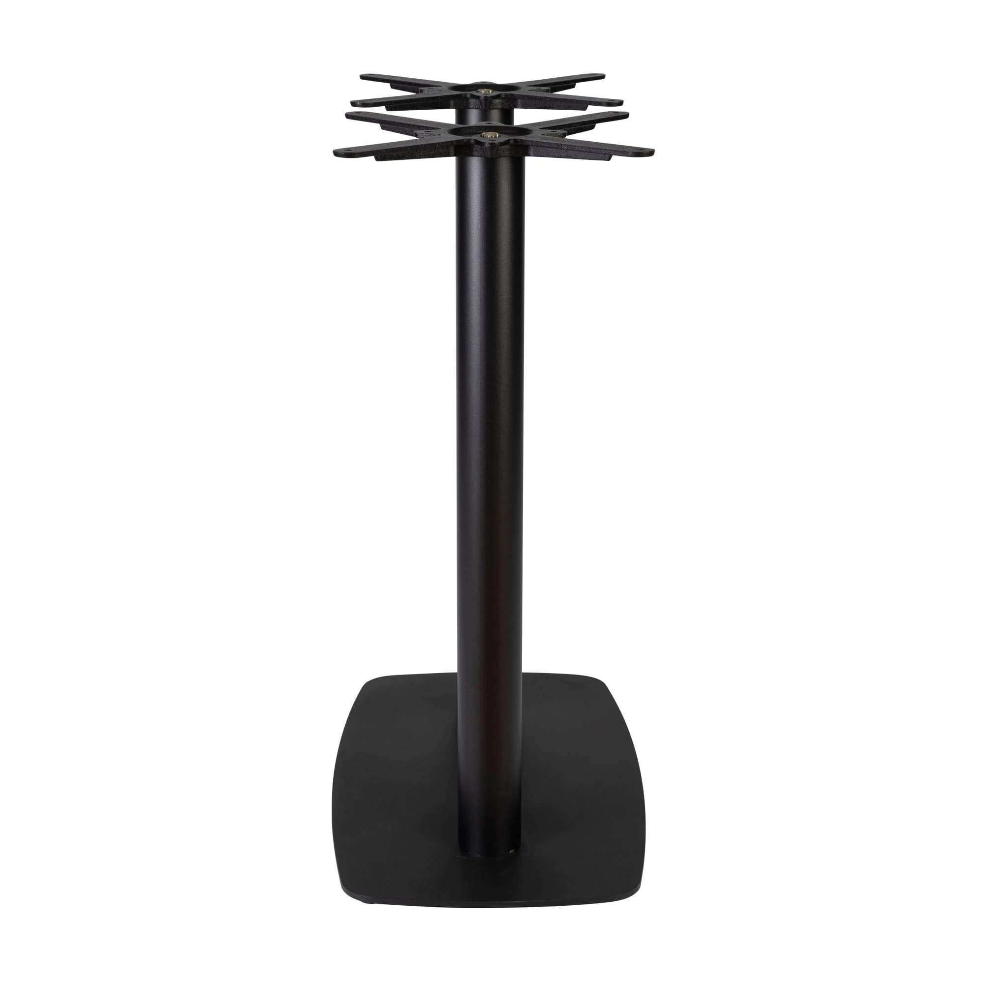 Boston Mid Height Table Base Large Rectangular Radius Edges Black Side