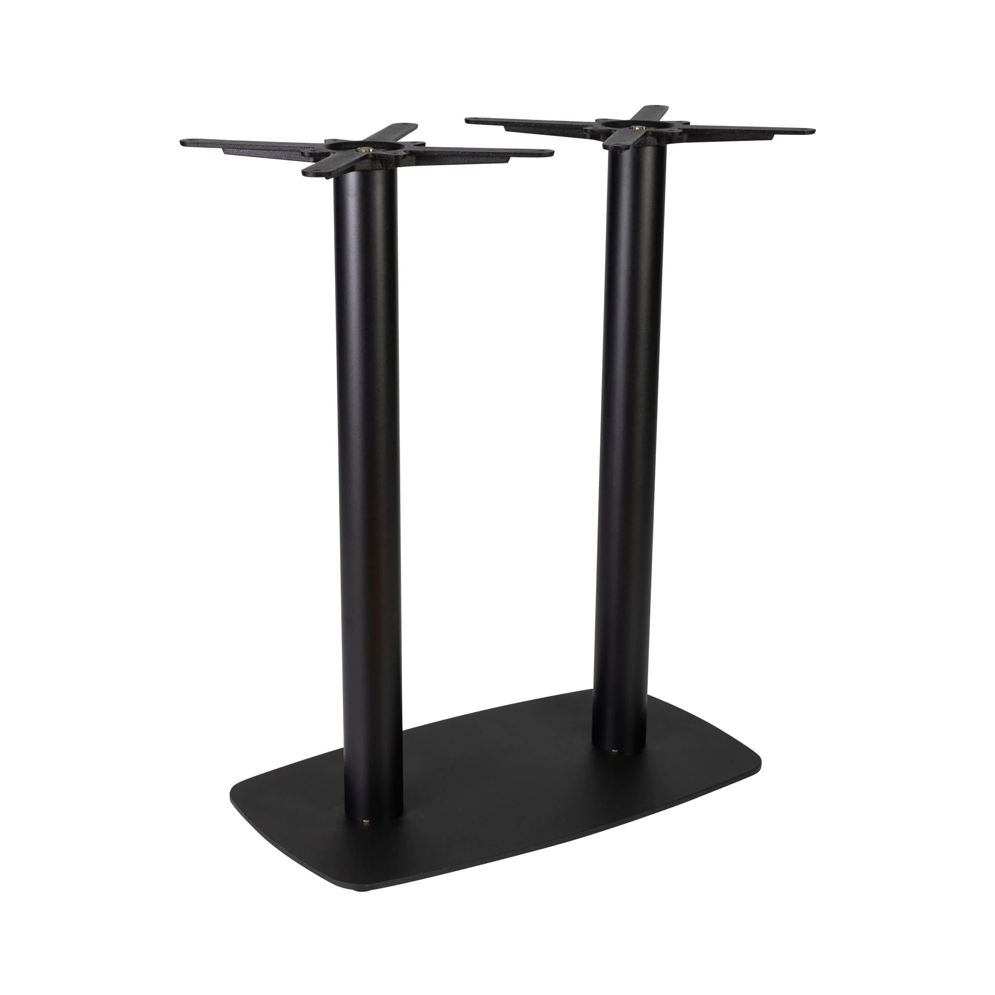 Boston Mid Height Table Base Large Rectangular Radius Edges Black