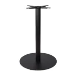 Boston Mid Height Table Base Large Round Fluted Black