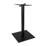 Boston Mid Height Table Base Large Square Fluted Black