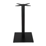 Boston Mid Height Table Base Large Square Fluted Black Side