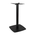 Boston Mid Height Table Base Large Square Fluted Radius Edges Black