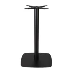 Boston Mid Height Table Base Large Square Radius Edges Black Side