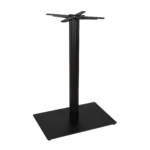 Boston Mid Height Table Base Small Rectangular Fluted Black