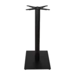 Boston Mid Height Table Base Small Rectangular Fluted Black Side