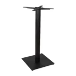 Boston Mid Height Table Base Small Square Fluted Black