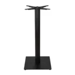 Boston Mid Height Table Base Small Square Fluted Black Side