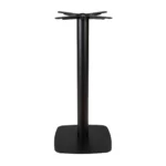 Boston Mid Height Table Base Small Square Radius Edges Black Side