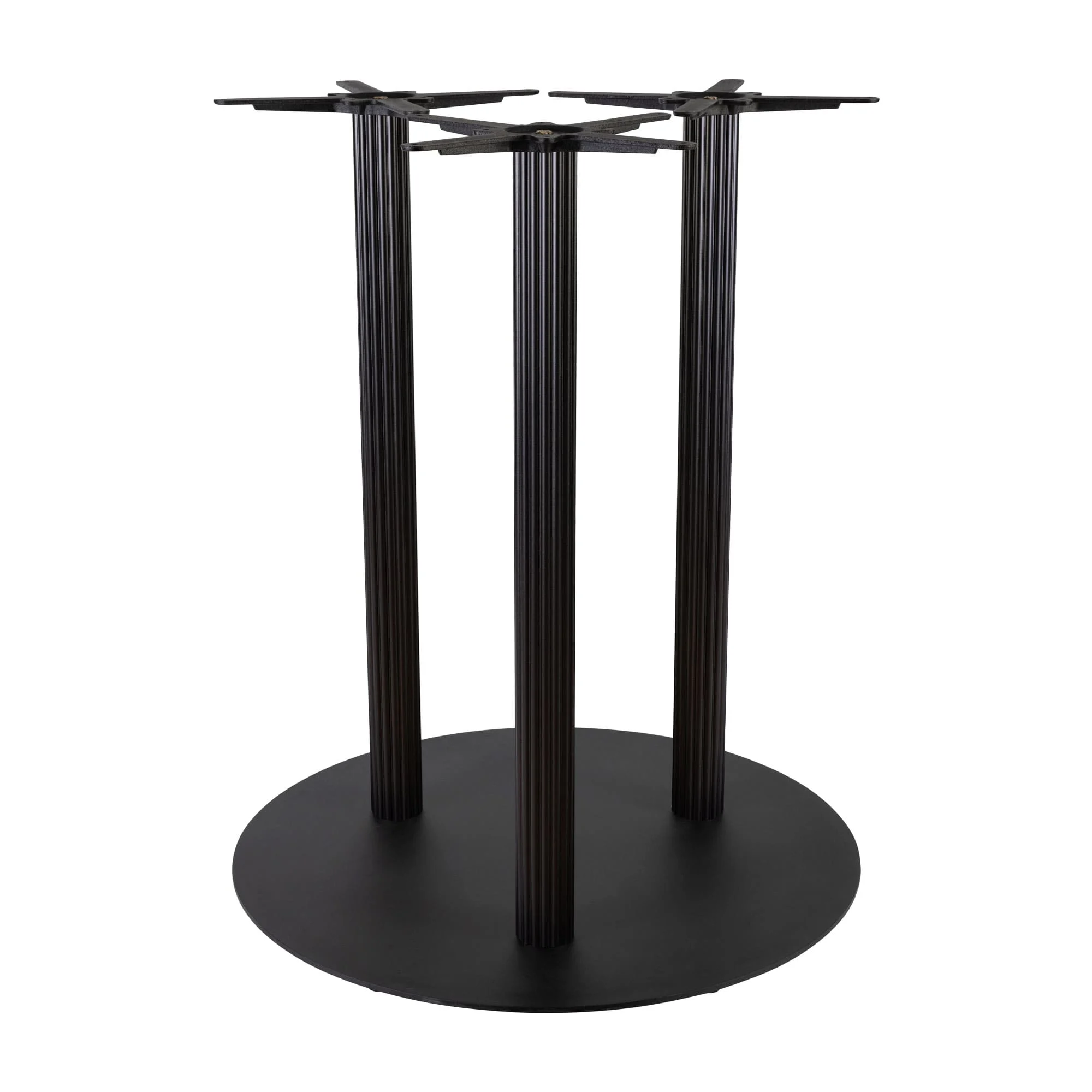 Boston Poseur Height Table Base Extra Large Fluted Round Black