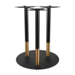 Boston Poseur Height Table Base Extra Large Round Black and Gold