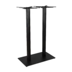 Boston Poseur Height Table Base Large Rectangular Fluted Black