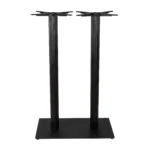 Boston Poseur Height Table Base Large Rectangular Fluted Black Side