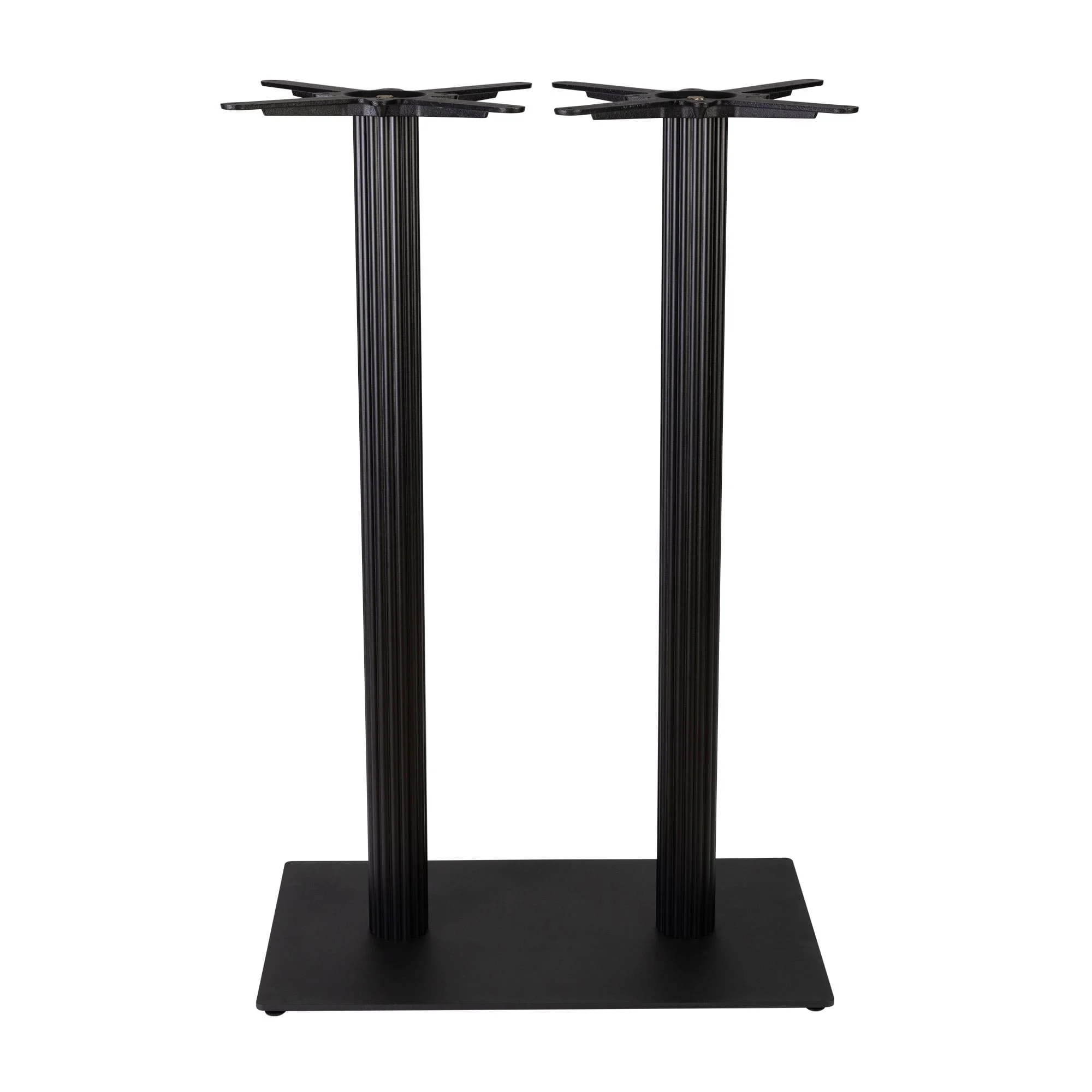 Boston Poseur Height Table Base Large Rectangular Fluted Black Side
