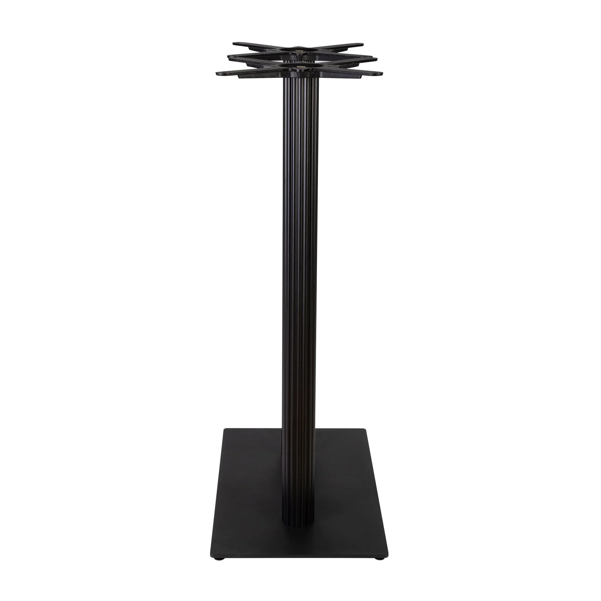 Boston Poseur Height Table Base Large Rectangular Fluted Black Side