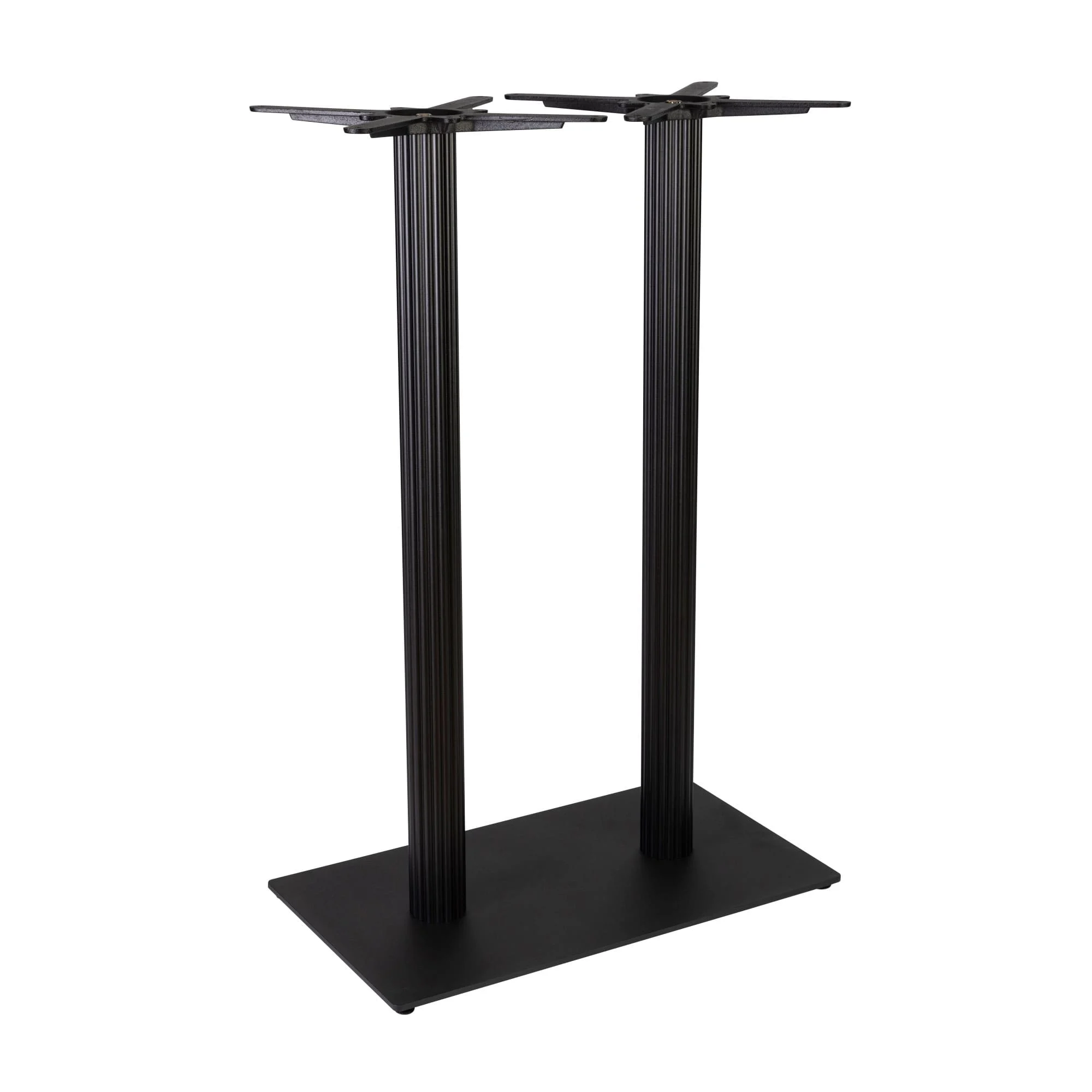 Boston Poseur Height Table Base Large Rectangular Fluted Black