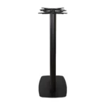 Boston Poseur Height Table Base Large Rectangular Fluted Radius Edges Black Side