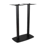 Boston Poseur Height Table Base Large Rectangular Radius Edges Black