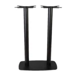 Boston Poseur Height Table Base Large Rectangular Radius Edges Black Side