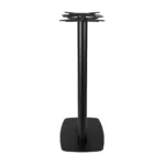 Boston Poseur Height Table Base Large Rectangular Radius Edges Black Side