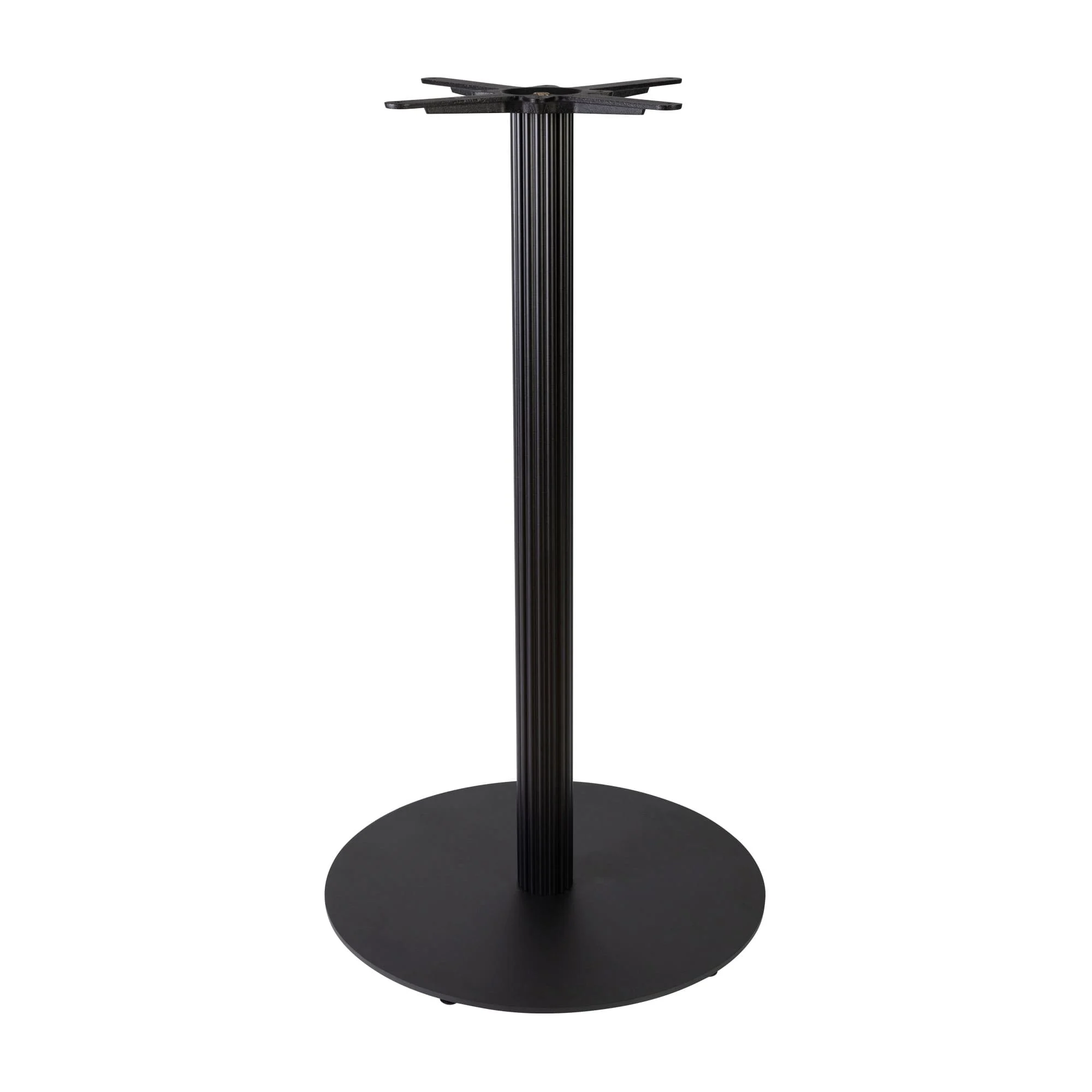 Boston Poseur Height Table Base Large Round Fluted Black