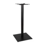 Boston Poseur Height Table Base Large Square Fluted Black