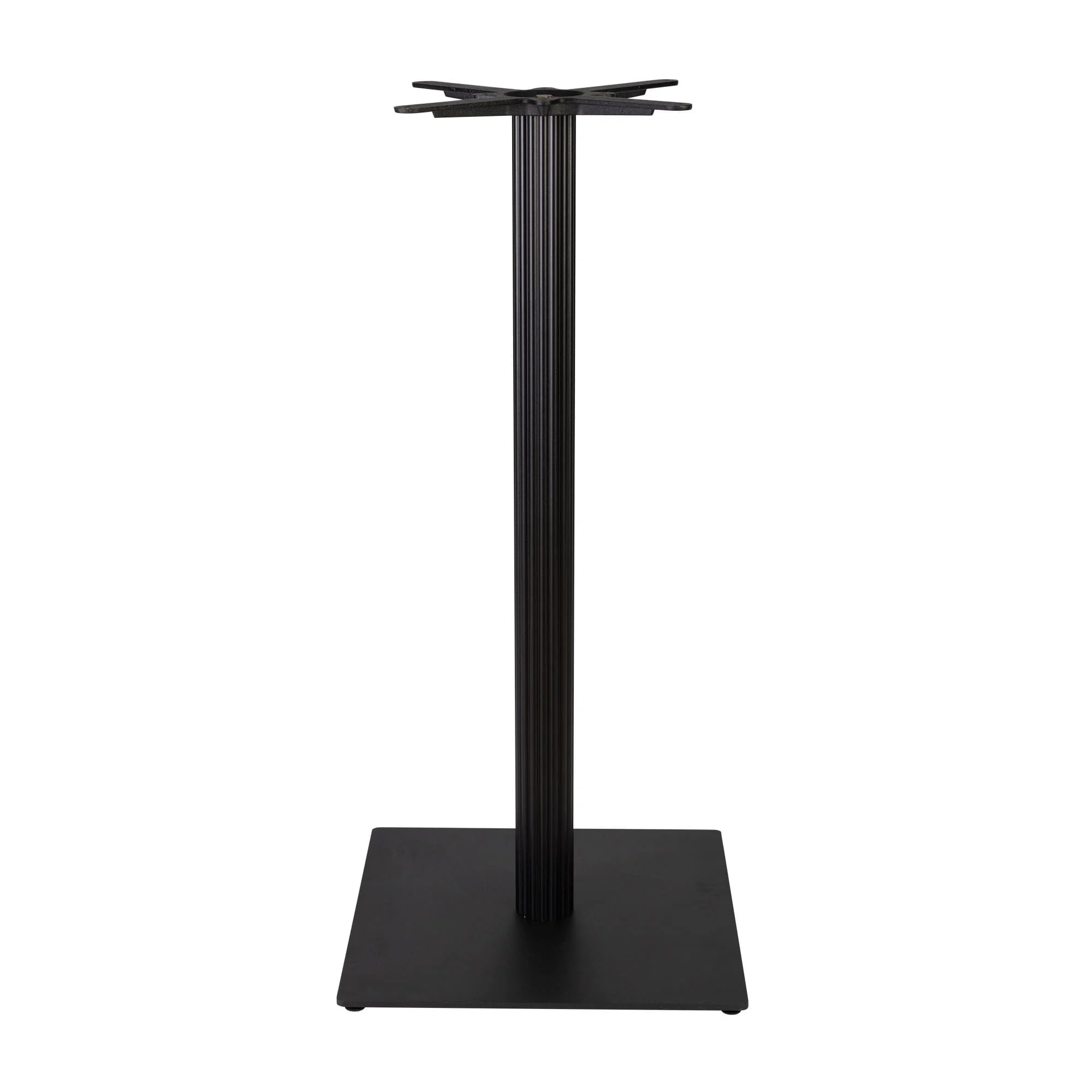 Boston Poseur Height Table Base Large Square Fluted Black Side