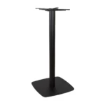 Boston Poseur Height Table Base Large Square Fluted Radius Edges Black