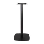 Boston Poseur Height Table Base Large Square Radius Edges Black Side