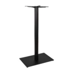 Boston Poseur Height Table Base Small Rectangular Fluted Black