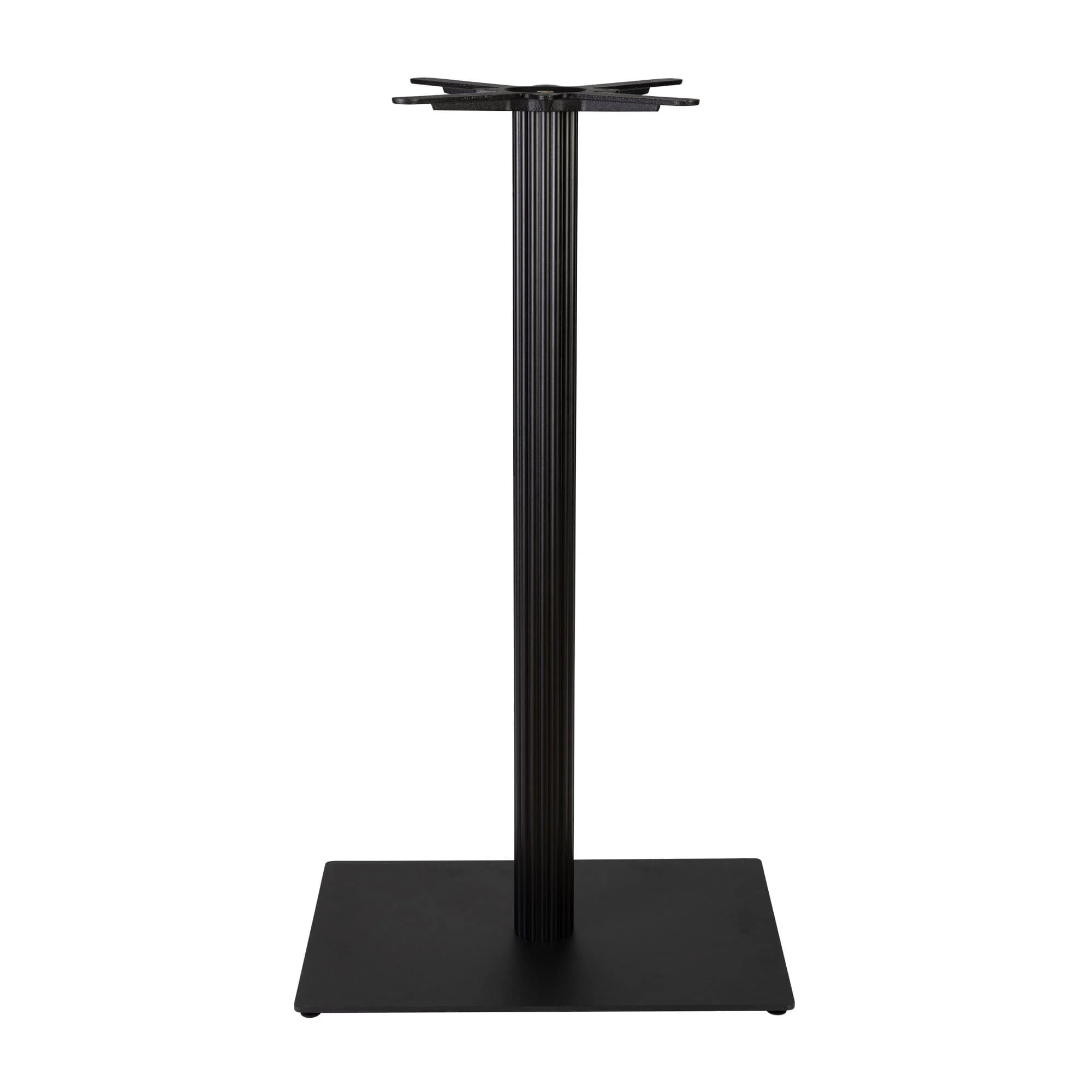Boston Poseur Height Table Base Small Rectangular Fluted Black Side