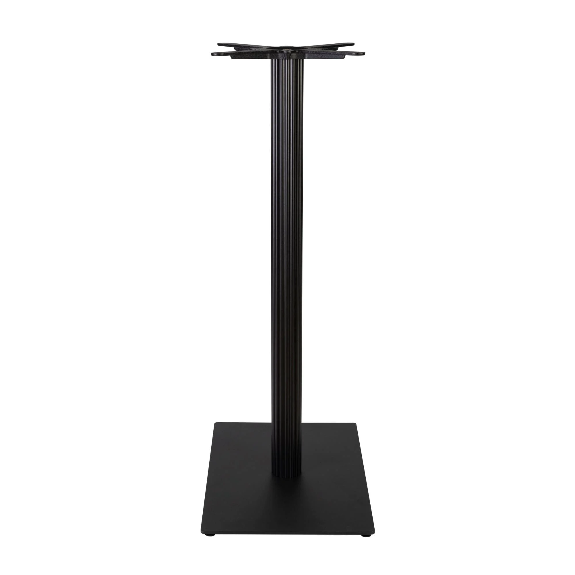 Boston Poseur Height Table Base Small Rectangular Fluted Black Side