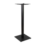 Boston Poseur Height Table Base Small Square Fluted Black