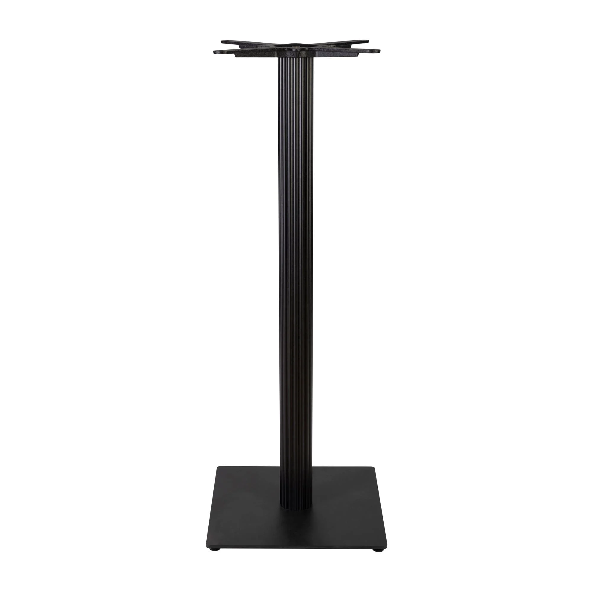 Boston Poseur Height Table Base Small Square Fluted Black Side