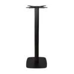 Boston Poseur Height Table Base Small Square Fluted Radius Edges Black Side