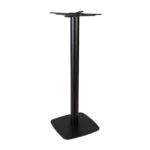 Boston Poseur Height Table Base Small Square Radius Edges Black