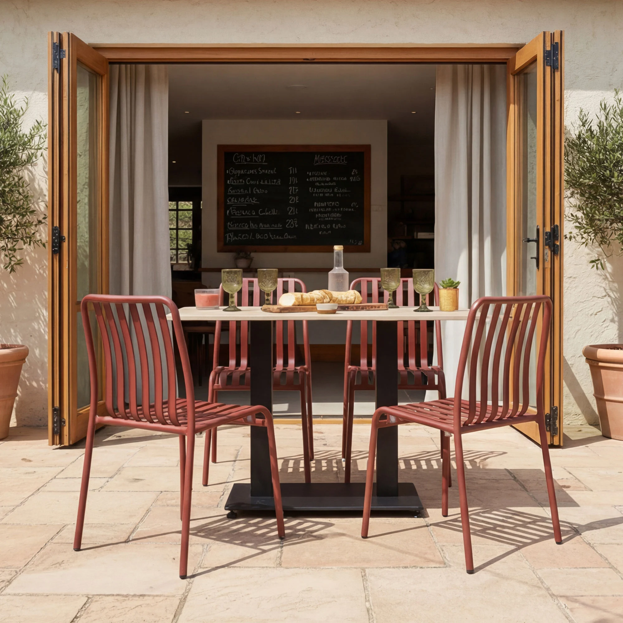 Henley Side Chair Red Extrema Premium Square