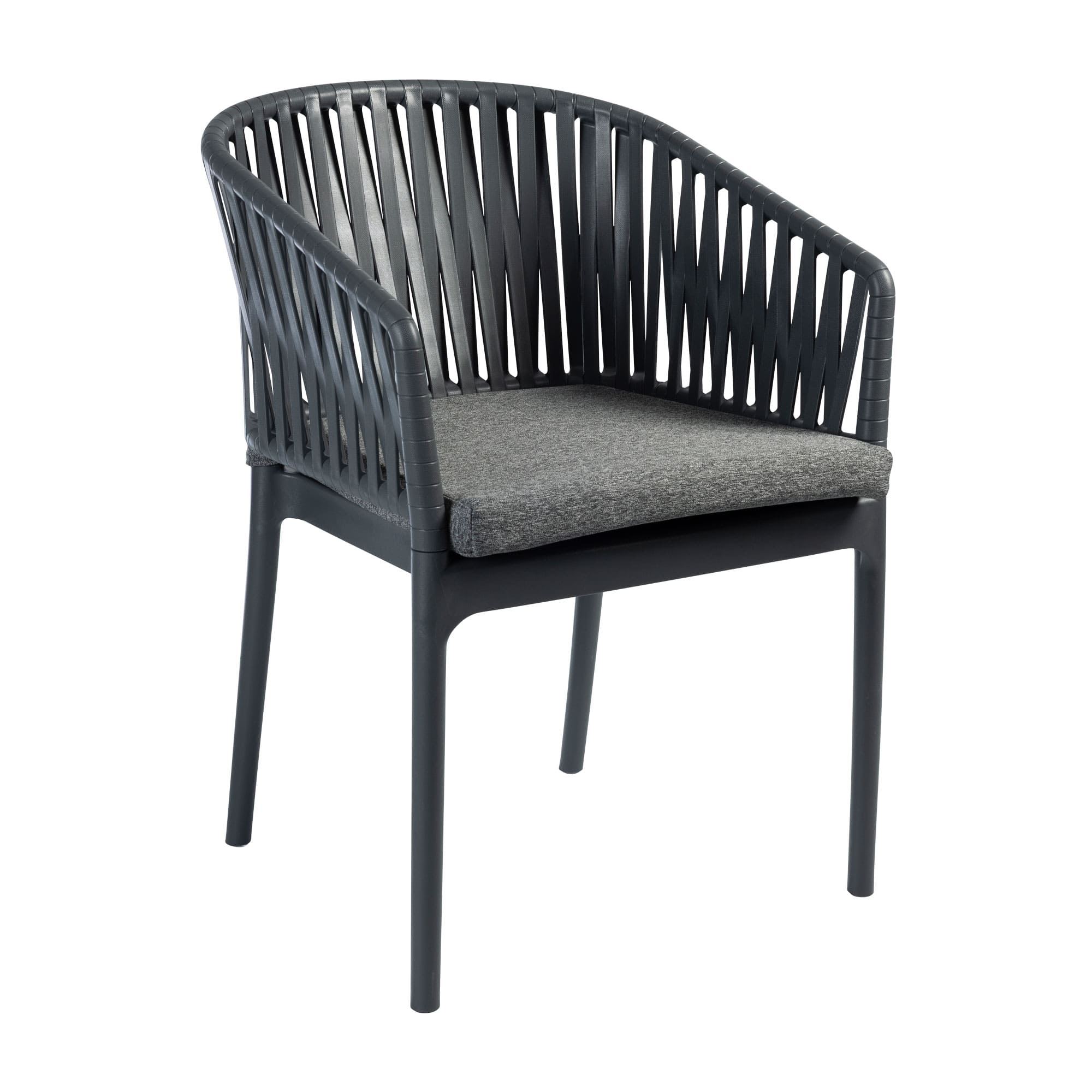 Portofino Armchair Dark Grey Olive Green Cushion